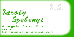 karoly szebenyi business card